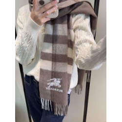 Premio Replica Sciarpa Burberry Check Classical cashmere 30 x 180 Grigio Imitazioni False Online