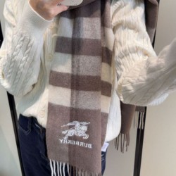 Premio Replica Sciarpa Burberry Check Classical cashmere 30 x 180 Grigio Imitazioni False Online