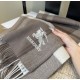 Premio Replica Sciarpa Burberry Check Classical cashmere 30 x 180 Grigio Imitazioni False Online