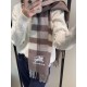 Premio Replica Sciarpa Burberry Check Classical cashmere 30 x 180 Grigio Imitazioni False Online