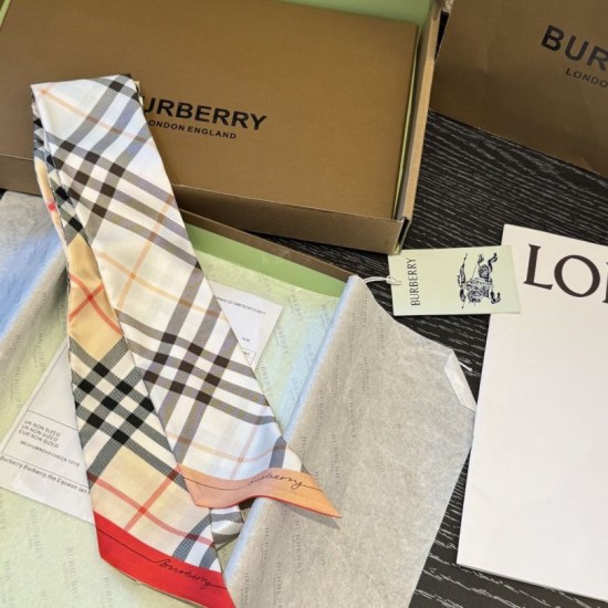 Premio Replica Sciarpa in seta con motivo a quadri Vintage Check Burberry 8 x 180 Beige Imitazioni False Online