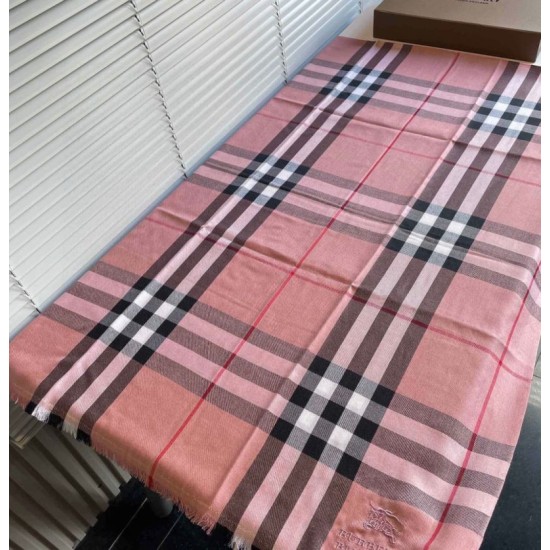 Premio Replica Sciarpa Burberry Check Classical cashmere Rosa 70 x 200 Imitazioni False Online