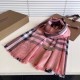 Premio Replica Sciarpa Burberry Check Classical cashmere Rosa 70 x 200 Imitazioni False Online