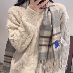 Premio Replica Sciarpa reversibile cashmere con motivo check EKD Burberry 30 x 200 Grigio Imitazioni False Online