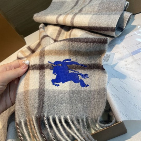Premio Replica Sciarpa reversibile cashmere con motivo check EKD Burberry 30 x 200 Grigio Imitazioni False Online