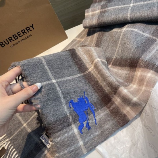 Premio Replica Sciarpa reversibile cashmere con motivo check EKD Burberry 30 x 200 Cammello Imitazioni False Online