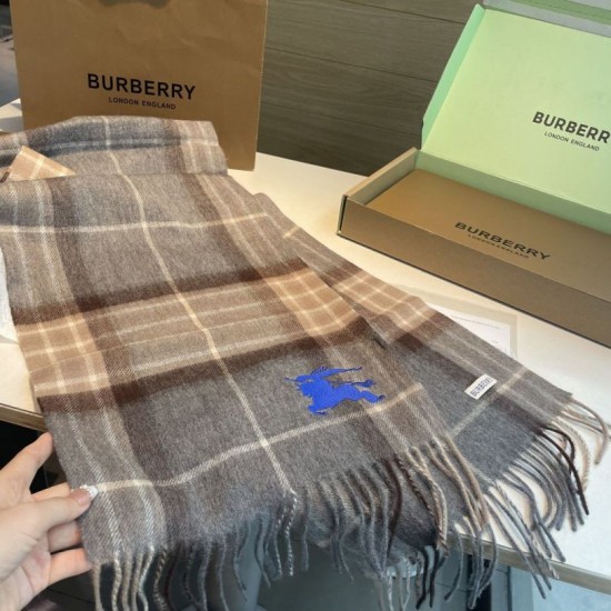 Premio Replica Sciarpa reversibile cashmere con motivo check EKD Burberry 30 x 200 Cammello Imitazioni False Online