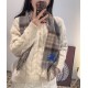 Premio Replica Sciarpa reversibile cashmere con motivo check EKD Burberry 30 x 200 Cammello Imitazioni False Online