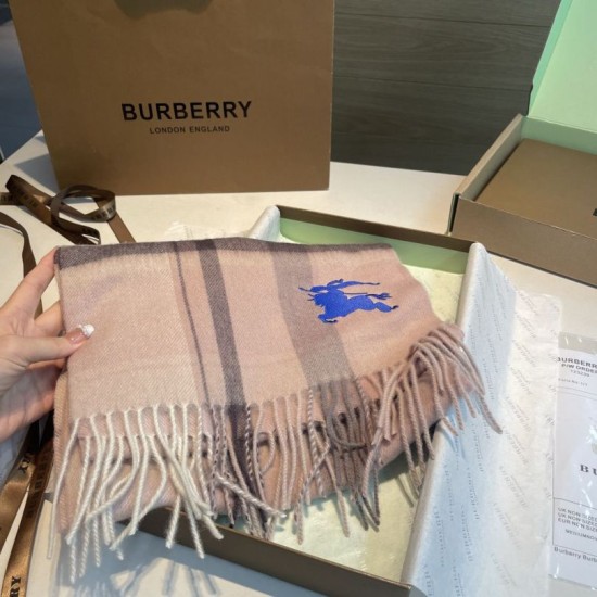 Premio Replica Sciarpa reversibile cashmere con motivo check EKD Burberry 30 x 200 Rosa Imitazioni False Online