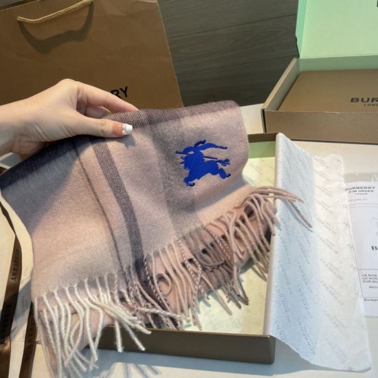 Premio Replica Sciarpa reversibile cashmere con motivo check EKD Burberry 30 x 200 Rosa Imitazioni False Online