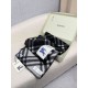 Premio Replica Sciarpa/coperta lana con motivo check Burberry etichetta equestre 30 x 180 Nero Imitazioni False Online