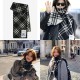 Premio Replica Sciarpa/coperta lana con motivo check Burberry etichetta equestre 30 x 180 Nero Imitazioni False Online