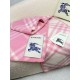 Premio Replica Sciarpa/coperta lana con motivo check Burberry etichetta equestre 30 x 180 Rosa Imitazioni False Online