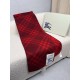 Premio Replica Sciarpa/coperta lana con motivo check Burberry etichetta equestre 30 x 180 Rosso Imitazioni False Online