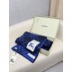 Premio Replica Sciarpa/coperta lana con motivo check Burberry etichetta equestre 30 x 180 Blu Imitazioni False Online
