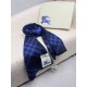 Premio Replica Sciarpa/coperta lana con motivo check Burberry etichetta equestre 30 x 180 Blu Imitazioni False Online
