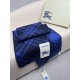 Premio Replica Sciarpa/coperta lana con motivo check Burberry etichetta equestre 30 x 180 Blu Imitazioni False Online