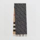 Premio Replica Sciarpa reversibile TB cashmere/lana con motivo a quadri Burberry 30 x 180 Nero/marrone Imitazioni False Online