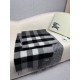 Premio Replica Sciarpa reversibile TB cashmere/lana con motivo a quadri Burberry 30 x 180 Nero Imitazioni False Online