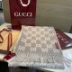 Premio Replica Sciarpa Gucci GG in misto lana alpaca 37 x 200 Grigio Imitazioni False Online