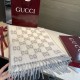 Premio Replica Sciarpa Gucci GG in misto lana alpaca 37 x 200 Grigio Imitazioni False Online