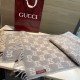 Premio Replica Sciarpa Gucci GG in misto lana alpaca 37 x 200 Grigio Imitazioni False Online