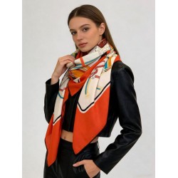 Premio Replica Scialle reversibile Gucci velluto con stampa cavalli 140 Rosso Imitazioni False Online