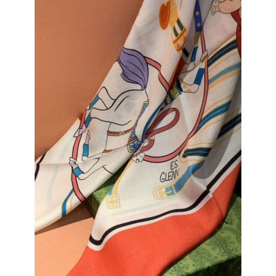 Premio Replica Scialle reversibile Gucci velluto con stampa cavalli 140 Rosso Imitazioni False Online