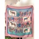 Premio Replica Scialle reversibile Gucci velluto con stampa cavalli 140 Rosa Imitazioni False Online