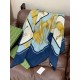 Premio Replica Scialle reversibile Gucci velluto con stampa cavalli 140 Blu Imitazioni False Online