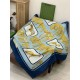 Premio Replica Scialle reversibile Gucci velluto con stampa cavalli 140 Blu Imitazioni False Online