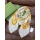 Premio Replica Scialle reversibile Gucci velluto con stampa cavalli 140 Giallo Imitazioni False Online