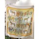 Premio Replica Scialle reversibile Gucci velluto con stampa cavalli 140 Giallo Imitazioni False Online