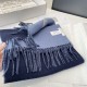 Premio Replica Sciarpe Dior misto lana e cashmere 32 x 200 Blu Imitazioni False Online