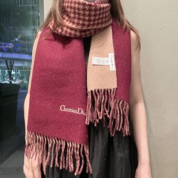 Premio Replica Sciarpe Dior misto lana e cashmere 32 x 200 Rosso Imitazioni False Online