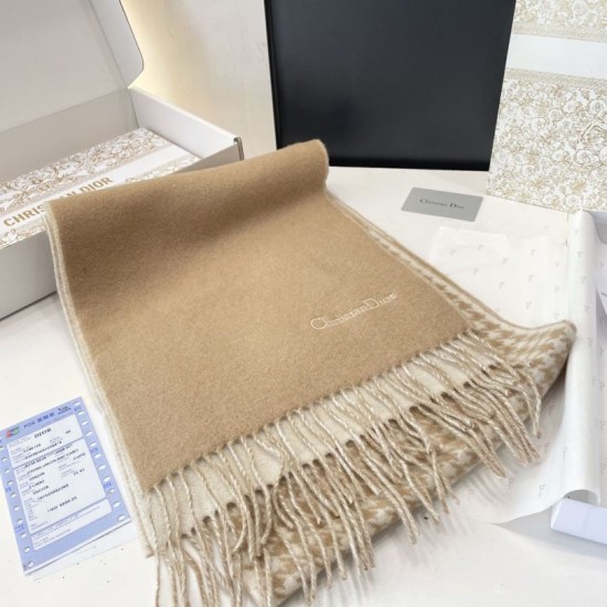 Premio Replica Sciarpe Dior misto lana e cashmere 32 x 200 Beige Imitazioni False Online