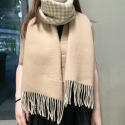Premio Replica Sciarpe Dior misto lana e cashmere 32 x 200 Beige Imitazioni False Online