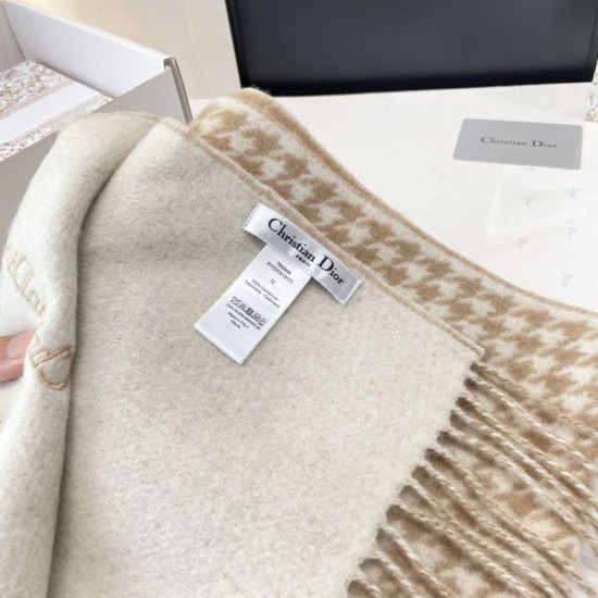 Premio Replica Sciarpe Dior misto lana e cashmere 32 x 200 Beige Imitazioni False Online
