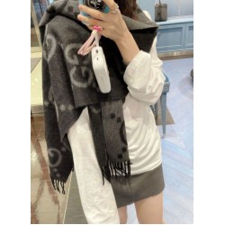 Premio Replica Sciarpa Gucci GG Cashmere Jacquard Grigio 35 x 190 Imitazioni False Online