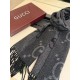 Premio Replica Sciarpa Gucci GG Cashmere Jacquard Grigio 35 x 190 Imitazioni False Online