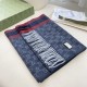 Premio Replica Scialle/sciarpa classica cashmere Gucci 36 x 180 Blu Imitazioni False Online