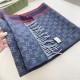 Premio Replica Scialle/sciarpa classica cashmere Gucci 36 x 180 Blu Imitazioni False Online