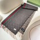 Premio Replica Scialle/sciarpa classica cashmere Gucci 36 x 180 marrone Imitazioni False Online