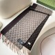 Premio Replica Scialle/sciarpa classica cashmere Gucci 36 x 180 marrone Imitazioni False Online
