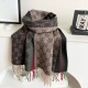 Premio Replica Scialle/sciarpa classica cashmere Gucci 36 x 180 marrone Imitazioni False Online