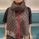 Premio Replica Scialle/sciarpa classica cashmere Gucci 36 x 180 marrone Imitazioni False Online