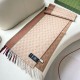 Premio Replica Scialle/sciarpa classica cashmere Gucci 36 x 180 albicocca Imitazioni False Online