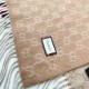 Premio Replica Scialle/sciarpa classica cashmere Gucci 36 x 180 albicocca Imitazioni False Online
