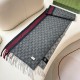Premio Replica Scialle/sciarpa classica cashmere Gucci 36 x 180  Grigio Imitazioni False Online