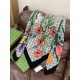 Premio Replica Sciarpa Gucci cashmere e seta con stampa animalier/floreale 140 Nero Imitazioni False Online